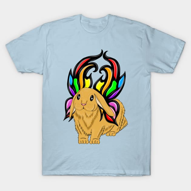 Bunny with rainbow wings T-Shirt by MelanieJeyakkumar
